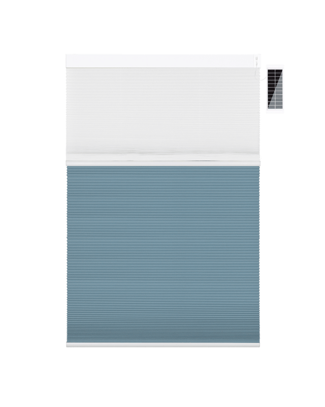 Solar-powered honeycomb curtains for both day and night