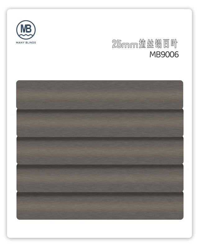 V-25mm Aluminum Venetian Blinds-Brushed Finish