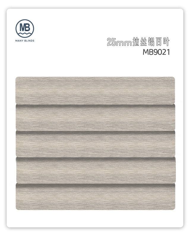 V-25mm Aluminum Venetian Blinds-Brushed Finish