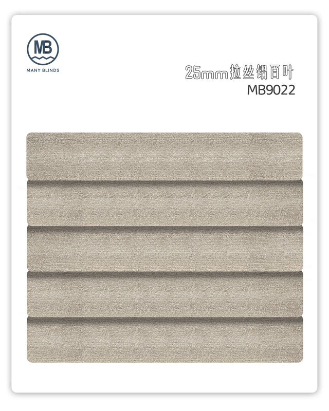 V-25mm Aluminum Venetian Blinds-Brushed Finish