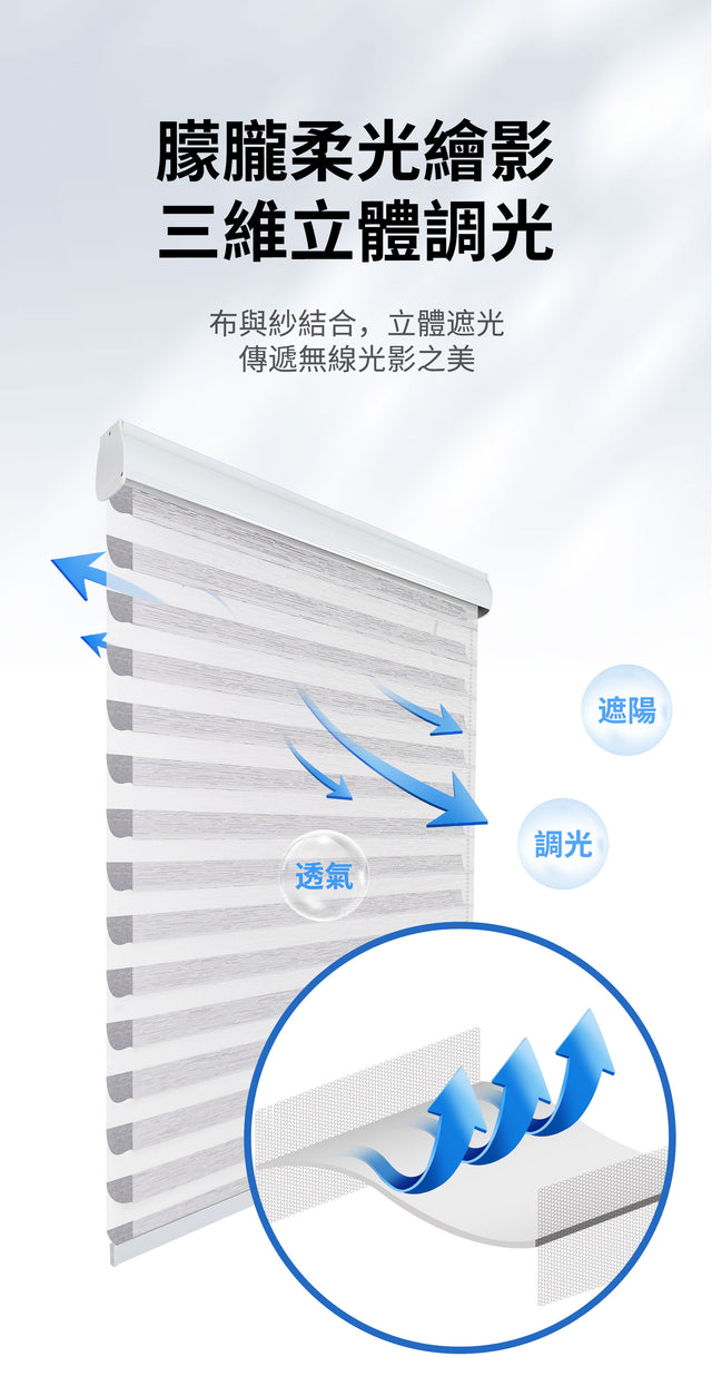 Solar-powered soft gauze curtain