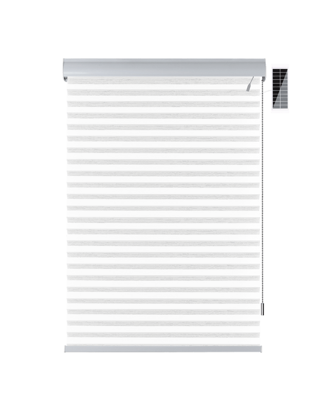 Solar-powered soft gauze curtain