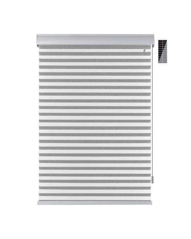 Solar-powered soft gauze curtain