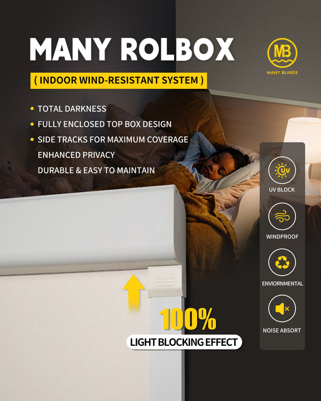 室内全遮光防风捲帘系统