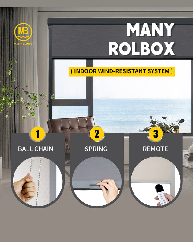 室内全遮光防风捲帘系统