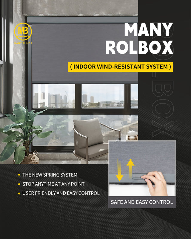 室内全遮光防风捲帘系统