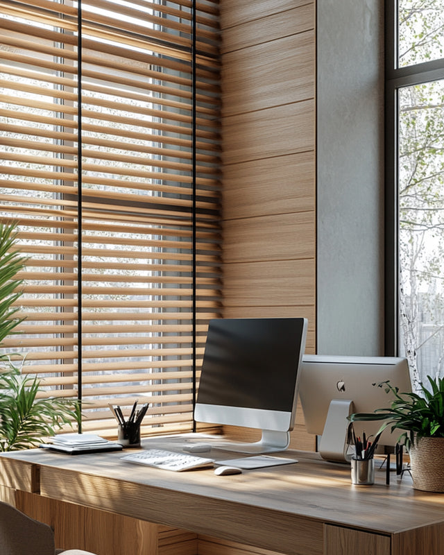 wooden blinds